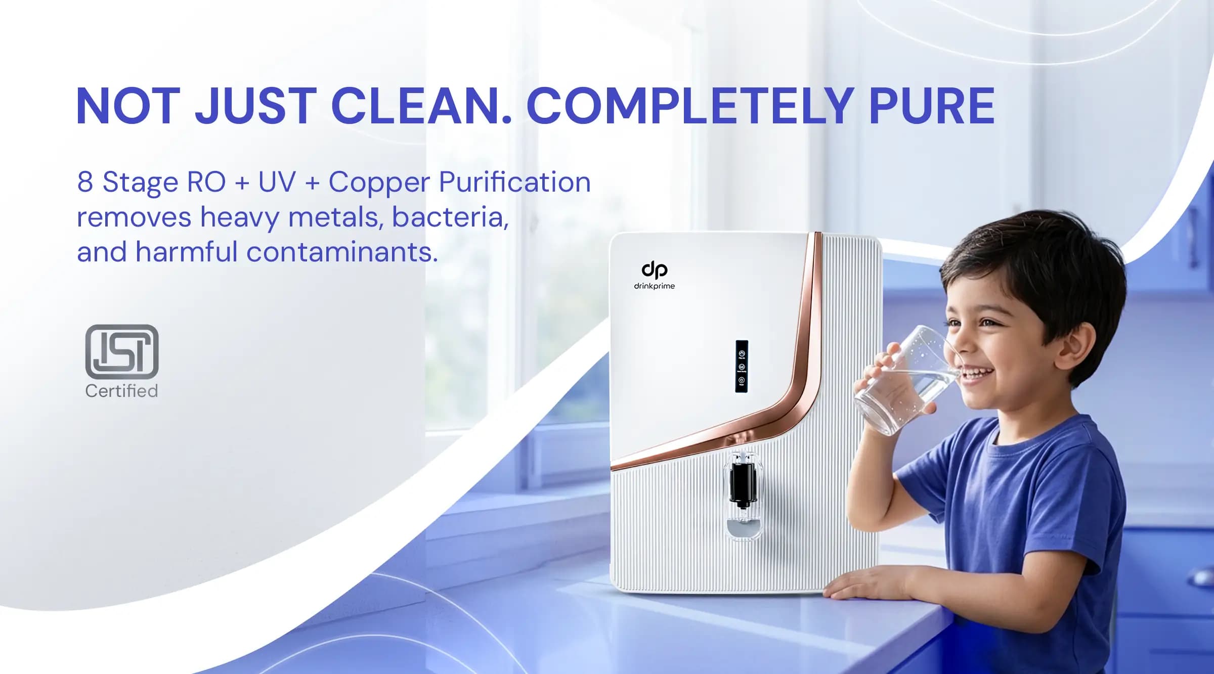 Not just clean, completely pure. 