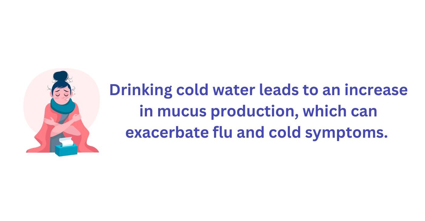 Drinking cold water leads to increase in mucus production