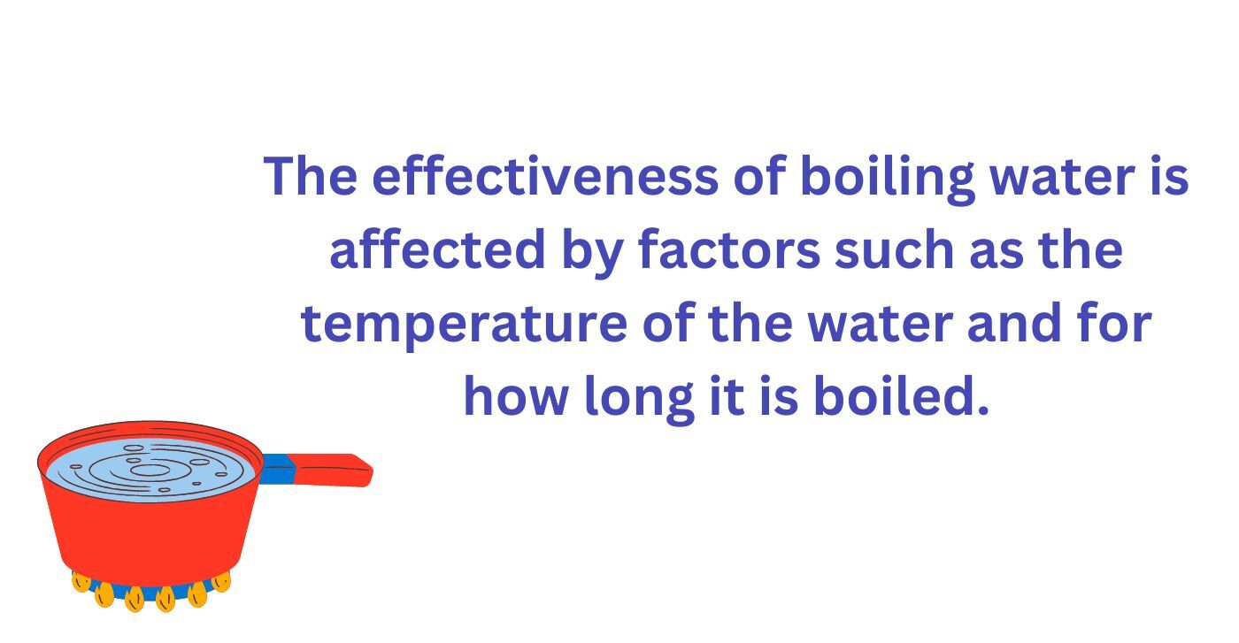 Effectiveness of boiled water