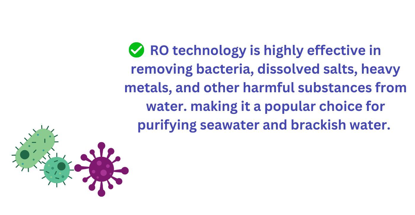 RO Technology is highly effective in removing bacteria