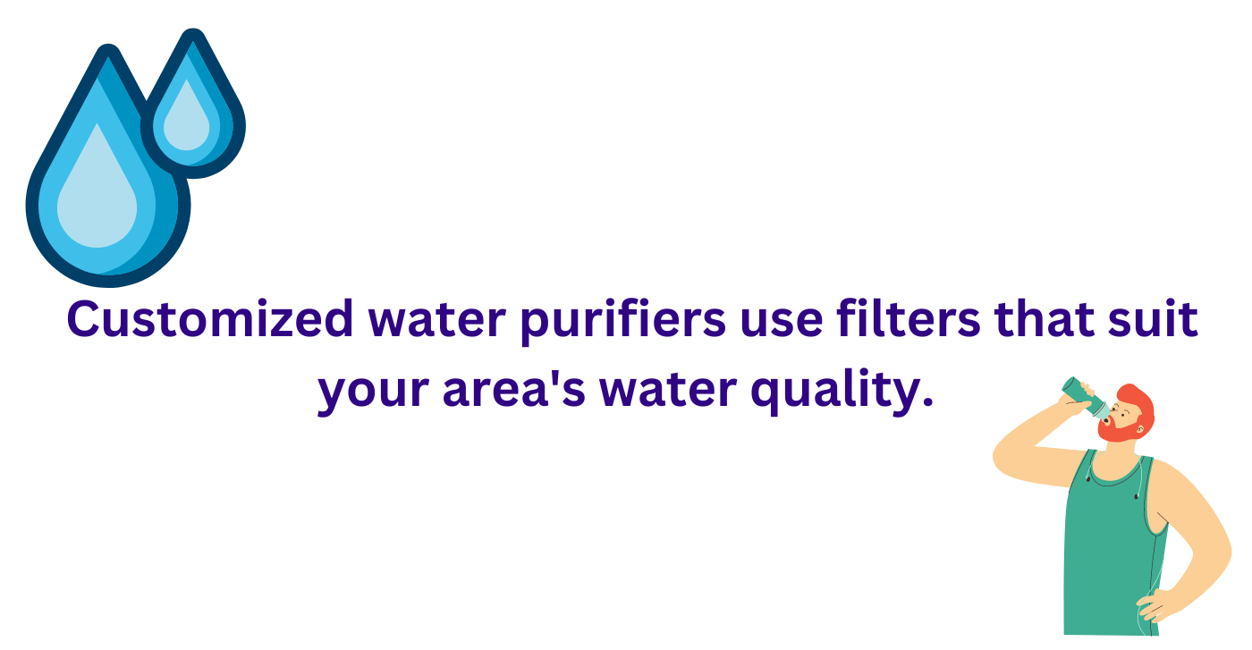 Customized water purifier use filters that suit your area's water quality