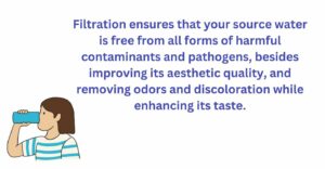 Filtration ensures that your source water is free from all harmful contaminants