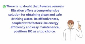 Reverse Osmosis filtration offers clean and safe Drinking water