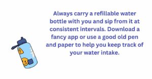 Always carry a refillable water bottle