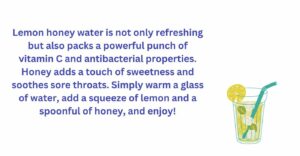 Lemon Honey water