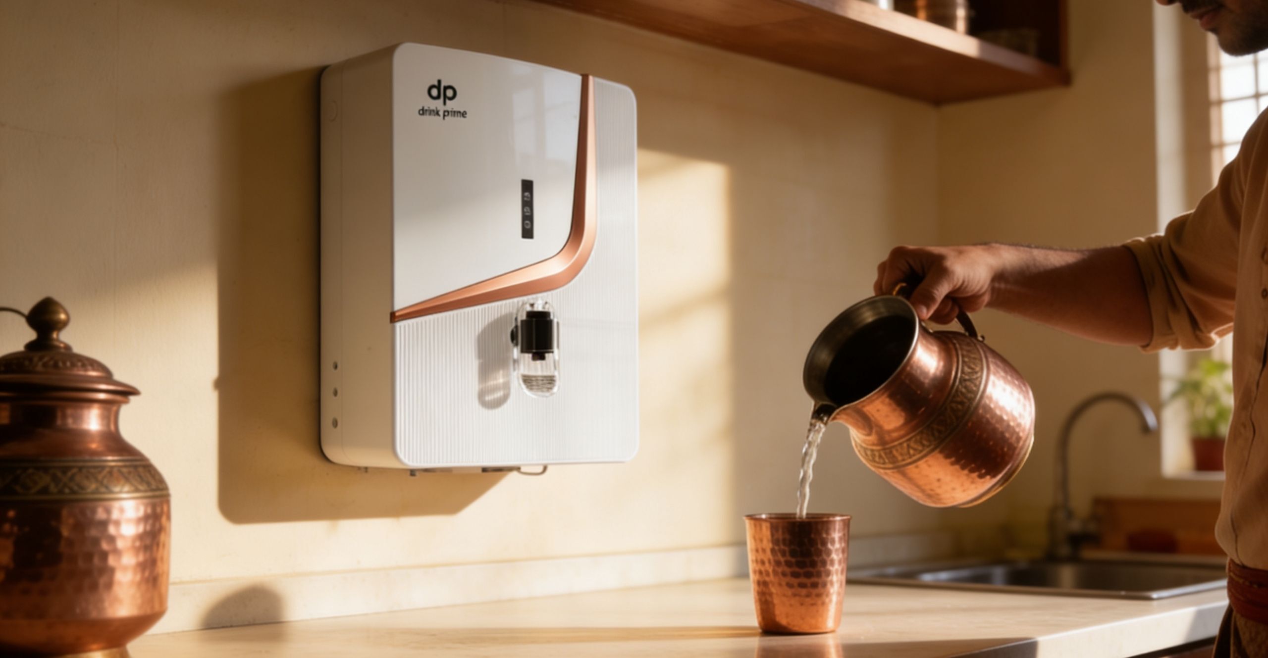 DrinkPrime RO+UV copper water purifier with multi-stage purification